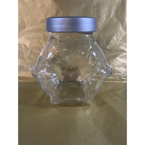 IKEA Other - Vintage 1998 IKEA FORVAR Clear Glass Storage Jar Silver Lid France Nautical 5.5"